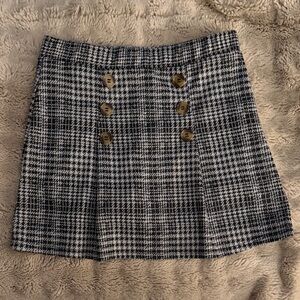 Elegant Houndstooth Midi Skirt